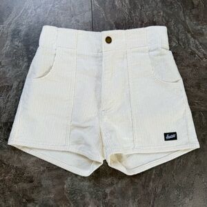 Hammies Corduroy High Waist Shorts Ivory Women’s Size 26 Surf Skate‎ Style
